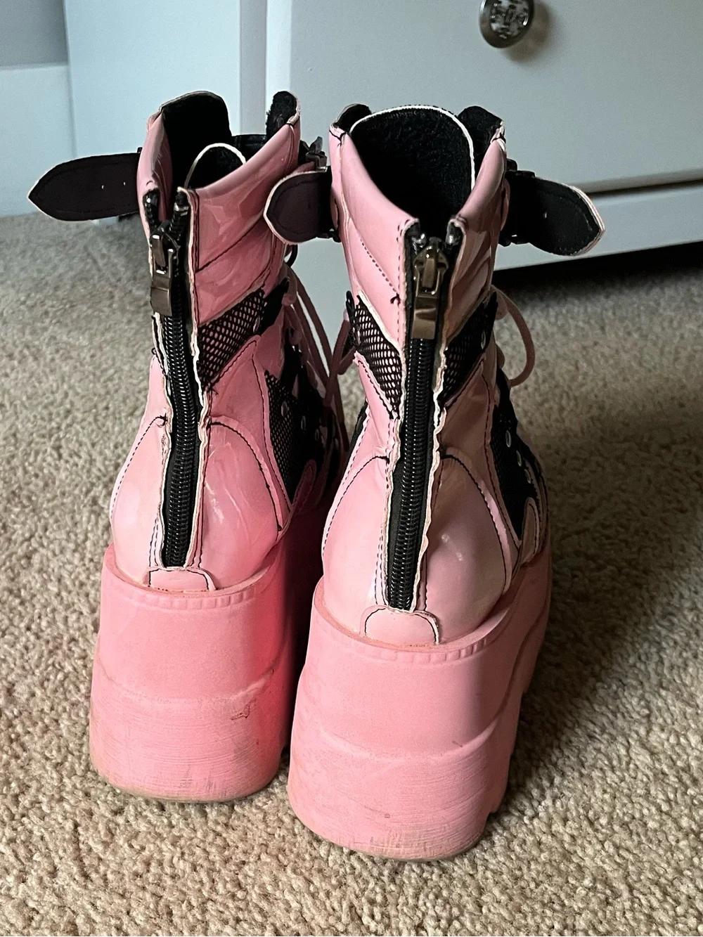 Pink Platform Boots